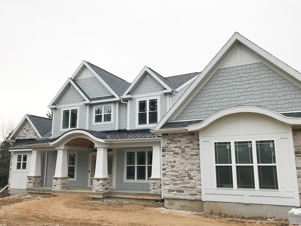 james hardie siding in light mist shingles