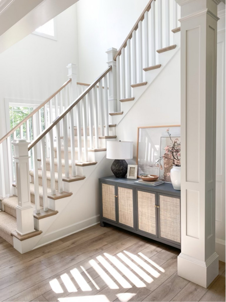 white paint entryway